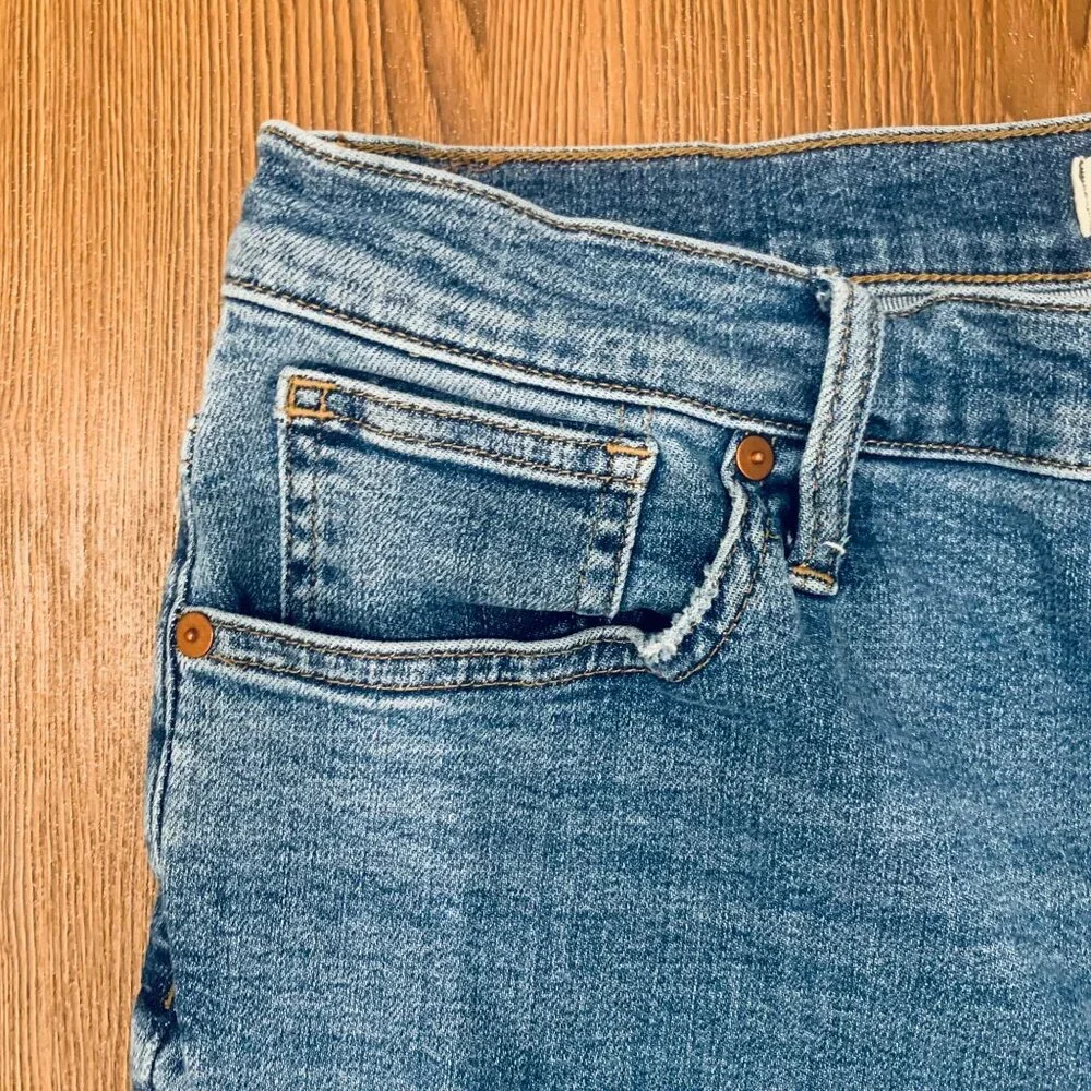 Womens Madewell 9" Midrise Skinny Crop Jeans 5 Button Closure Size 32 - Picture 5 of 13